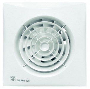 Накладной вентилятор Soler & Palau SILENT-100 CHZ SILVER (Таймер, Датчик влажности)